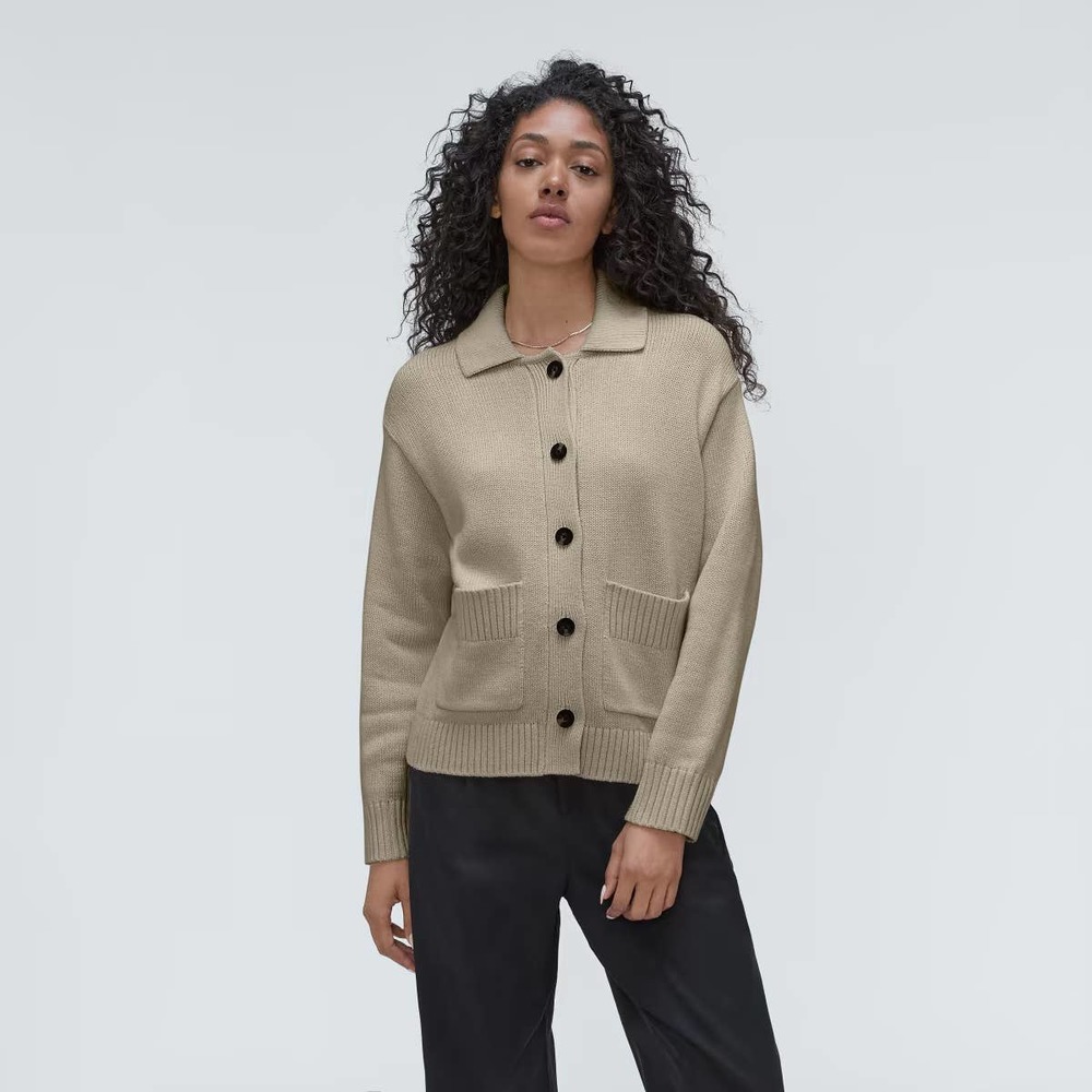 Everlane The Cotton Chore Sweater Jacket
